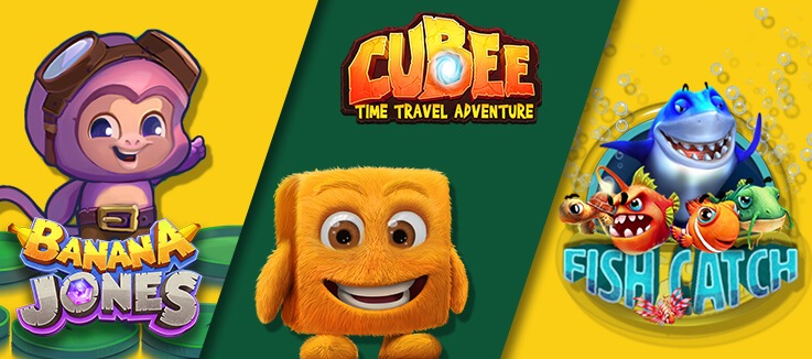 Cubee and Banana Jones characters with "Gamification" written below them